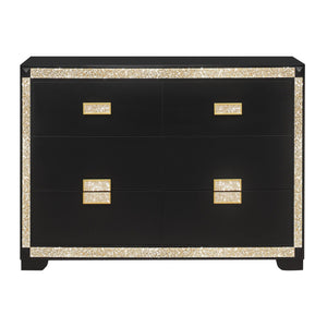 Lively - Bedroom Set With Glitter Detail And Padded Headboard