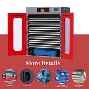 1000-Egg Commercial Cabinet Incubator – Digital Poultry Hatcher