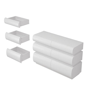 Minimalist Modern 6 Drawer Dresser, Handle Free Design With Wide Storage