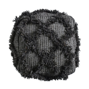 Jumanji - Handcrafted Wool And Cotton Pouf - Brown