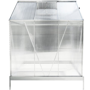 Polycarbonate house, Heavy Duty Outdoor Aluminum Walk-In House Kit With Rain Gutter, Vent And Door For Backyard Garden