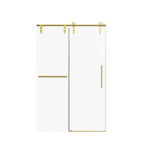 Frameless Single Sliding Shower Doors With Towel Rail & Handle