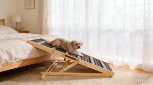 2026 Upgraded Dog Ramp for Couch with Adjustable Heights and Non-Slip Pads