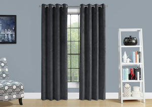 2 Pieces Set Room Darkening Curtain Panels with Grommet - Contemporary Style