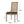 French Country Dining Chair With Rectangular Cane Backrest And Smooth Upholstered Seating