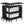 L Shaped Home Mini Bar Table With 2 Tier Shelves & Glass Racks - Black