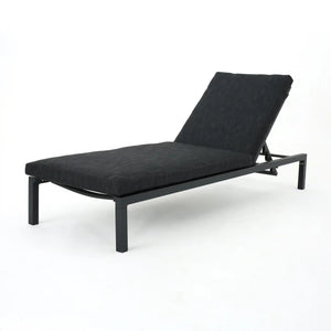 Modern Chaise Lounge with Water Resistant Fabric Cushions
