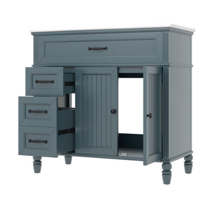 Bathroom Vanity With Sink, Freestanding Cabinet & Drawers