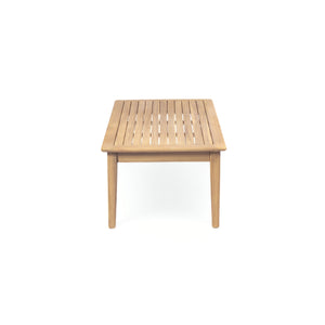 Outdoor Acacia Wood Loveseat with Coffee Table, Light Teak Frame