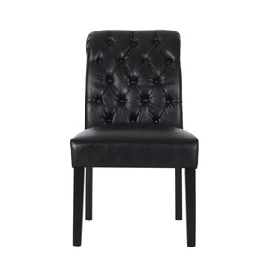 Broxton Tuft Dining Rolltop Chairs With Button Tufted Backrest (Set of 2)