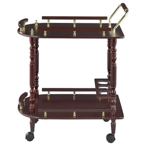 2 Shelf Serving Cart - Brown