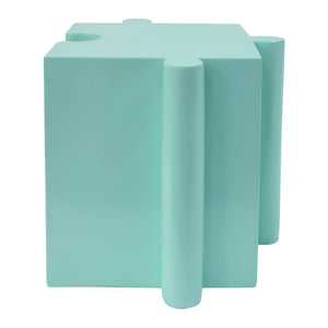 3-Piece Artistic Puzzle Table Set, Modular MGO Side Tables with Interlocking Design