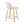 Toriano - Contemporary Fixed Height Counter Stool With Swivel With Square Footrest (Set of 2)