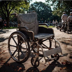 Lightweight Foldable Manual Wheelchair for Adults with Double Brakes