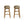 Beeson Outdoor Wicker and Acacia Wood Barstools Set, Water Resistant - Brown