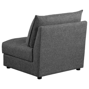 Wakefield - Upholstered Armless Slipper Chair - Black