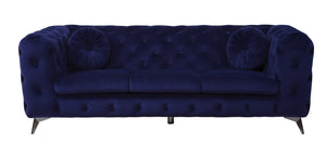 Atronia Blue Velvet Sofa