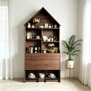 Folding Craft Desk with Storage Shelves