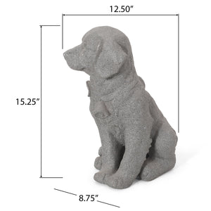 MGO Dog Statue, Outdoor Stone Gray