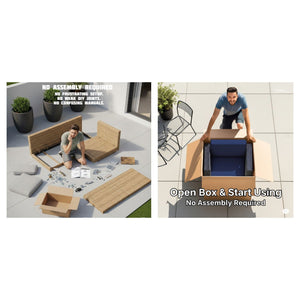 3 Piece Chaise Lounge Set With Adjustable Reclining - Gray Mix