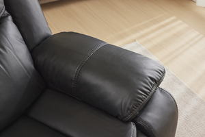 Black Color Air Leather Recliner Chair with Vibration and Heating