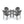 5-Piece Cast Aluminum Patio Furniture Set with Cushions