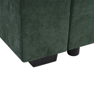 Modern L Shaped Sectional Sofa With Upholstery And Wooden Storage