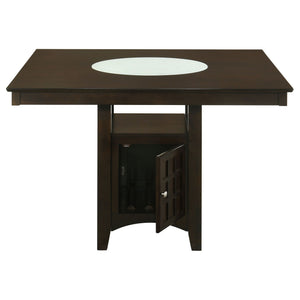 Tolland - Counter Height Dining Table With Storage Pedestal - Cappuccino