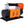 Heavy Duty 12V Air Compressor, Tire Inflator With Pressure Gauge, Compact Size - Black / Orange