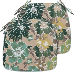 Outdoor Patio Chair Cushions - Water-Repellent U-Shape Thick Foam Seat Cushions with Ties