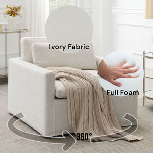 Naveen Swivel Chair with 1 Toss Pillow