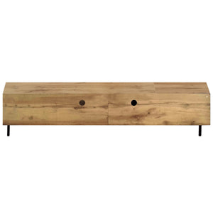 78" TV Stand For TVs Up To 85" With Closed Storage, Living Room Entertainment Center - Natural Wood