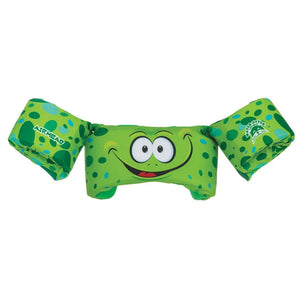 Airhead Water Otter Premium Kids Child Life Jacket Vest with Arm Bands, Frog