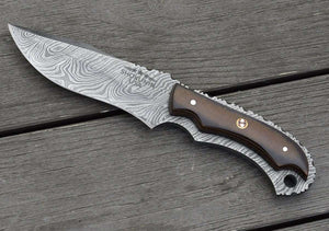 Alchemy Damascus Skinning Knife with Micarta Handle