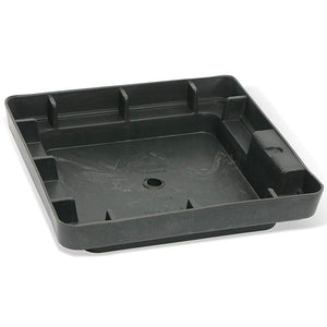 Algreen Valencia All-Natural 31" Inside/Outside Square Planter Pot, Matte Black