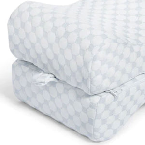 Sleepgram High Density Foam Contour Knee Pillow with Outer Cooling Cover, Gray