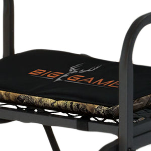 Big Game The Warrior Pro 1 Person Deer Hunting Ladder Climbing Tree Stand, Black