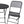 Four Seasons Courtyard Padova Foldable 3 Piece Steel Bistro Dining Set, Black