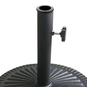 Four Seasons Courtyard 22 Inch Umbrella Base Fits Up To 2" Umbrella Pole, Black - TRAPSKI