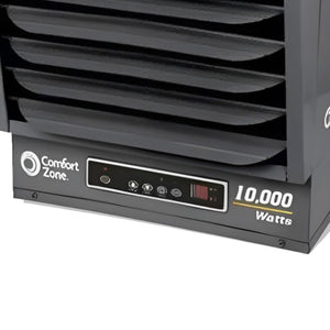 Comfort Zone 10,000W Fan Forced Ceiling Mount Industrial Heater, Charcoal Gray - TRAPSKI