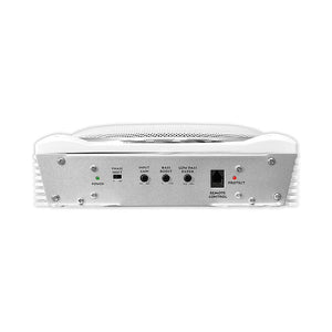 Lanzar AQTB8 1000 Watt Slim Waterproof Amplified Marine Subwoofer System, White - TRAPSKI