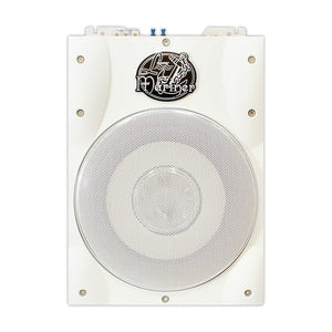 Lanzar AQTB8 1000 Watt Slim Waterproof Amplified Marine Subwoofer System, White - TRAPSKI