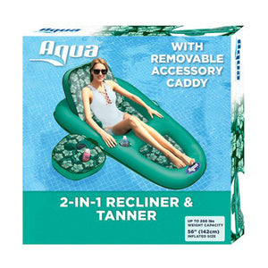 Aqua Leisure Campania Inflatable 2in1 Lounger, Floral &  Zero Gravity Pool Float