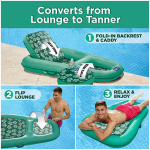 Aqua Leisure Campania Inflatable 2in1 Lounger, Floral &  Zero Gravity Pool Float