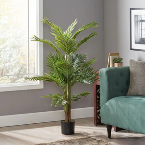 Artificial Palm Tree with Realistic Green Foliage - Green