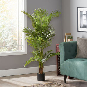 Artificial Palm Tree with Realistic Green Foliage - Green