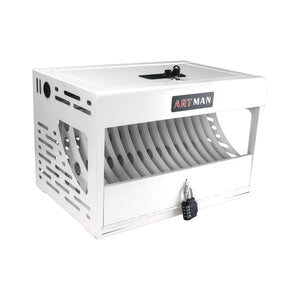 16 Bay Charging Cabinet with Locking Storage - White or Black
