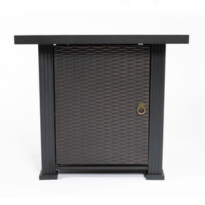 28" Propane Gas Fire Pit Table with 50000 BTU Heat Output - Black Steel