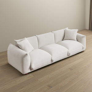 Kely Modern 100'' Cream Boucle Upholstered Sofa with Solid Wood Frame - Cream