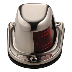 Attwood 1-Mile Deck Mount, Red Sidelight - 12V - Stainless Steel Housing - TRAPSKI